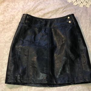 Free People faux leather mini skirt